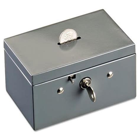 Small Cash Box with Lock and Slot 